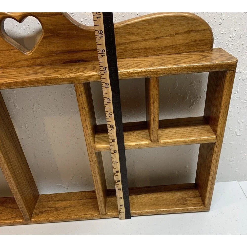 Wooden Display Shelf Wall Curio Country Cottage Knick Knack Collectibles Amish